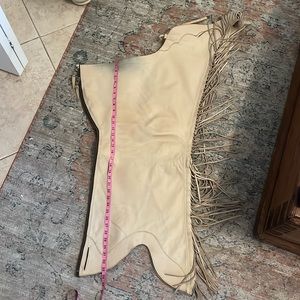 Women Tan Leather Western Chaps for Showing